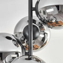 Gastor Plafonnier, Boule lumineuse Chrome, Fumé, 4 lumières