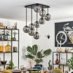 Gastor Plafonnier, Boule lumineuse Fumé, 9 lumières