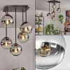 Gastor Plafonnier, Boule lumineuse Chrome, Clair, Fumé, 5 lumières