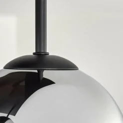 Gastor Plafonnier, Boule lumineuse Chrome, Clair, Fumé, 5 lumières