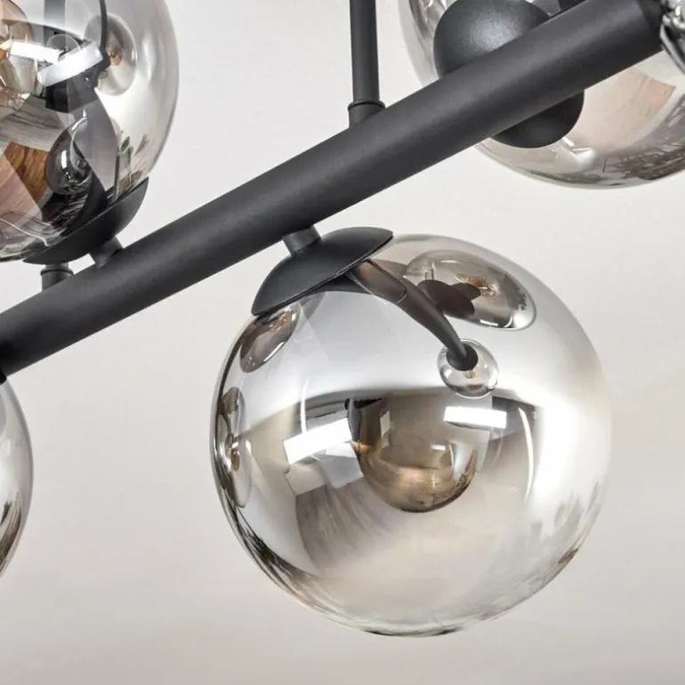 Gastor Plafonnier, Boule lumineuse Clair, Fumé, 6 lumières