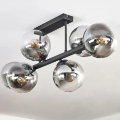 Gastor Plafonnier, Boule lumineuse Clair, Fumé, 6 lumières
