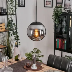 Gastor Suspension, Boule lumineuse 20 cm Fumé, 1 lumière