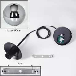 Gastor Suspension, Boule lumineuse 20 cm Fumé, 1 lumière