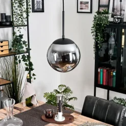 Gastor Suspension, Boule lumineuse 20 cm Fumé, 1 lumière
