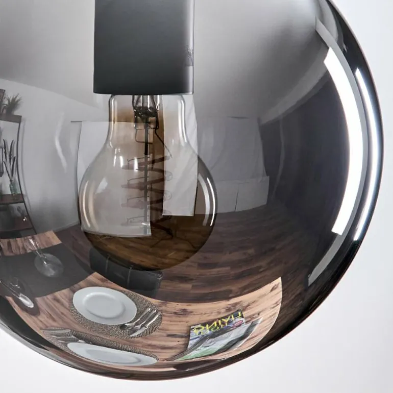 Gastor Suspension, Boule lumineuse Ambre, Clair, Fumé, 3 lumières