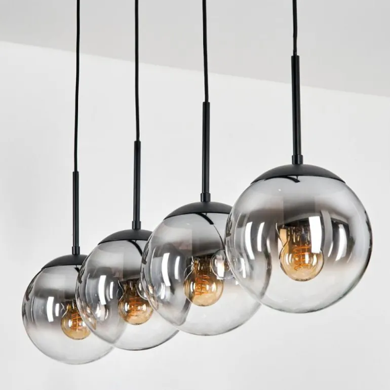 Gastor Suspension, Boule lumineuse, Suspension Clair, Fumé, 4 lumières
