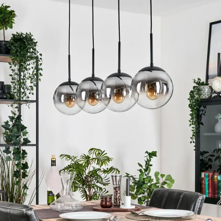 Gastor Suspension, Boule lumineuse, Suspension Clair, Fumé, 4 lumières