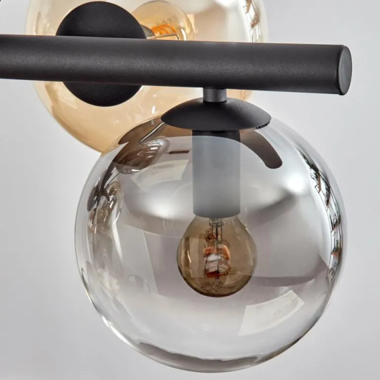 Gastor Suspension, Boule lumineuse, Suspension Ambre, Clair, Fumé, 8 lumières