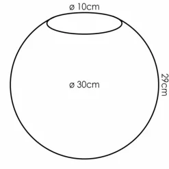 Gastor Verre de rechange 30 cm Clair