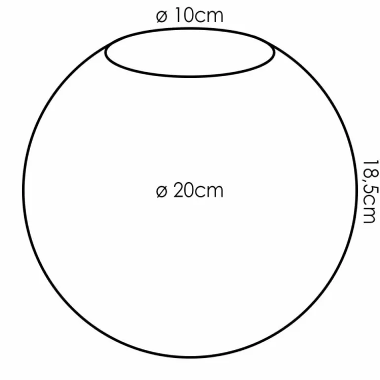 Gastor Verre de rechange 20 cm Or, Clair