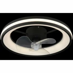 Gatian Ventilateur de plafond lumineux Luminaires Globo Lighting LED Noir, 1 lumière, Télécommandes
