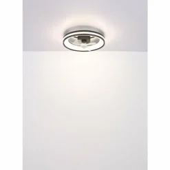 Gatian Ventilateur de plafond lumineux Luminaires Globo Lighting LED Noir, 1 lumière, Télécommandes