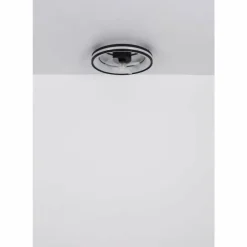 Gatian Ventilateur de plafond lumineux Luminaires Globo Lighting LED Noir, 1 lumière, Télécommandes