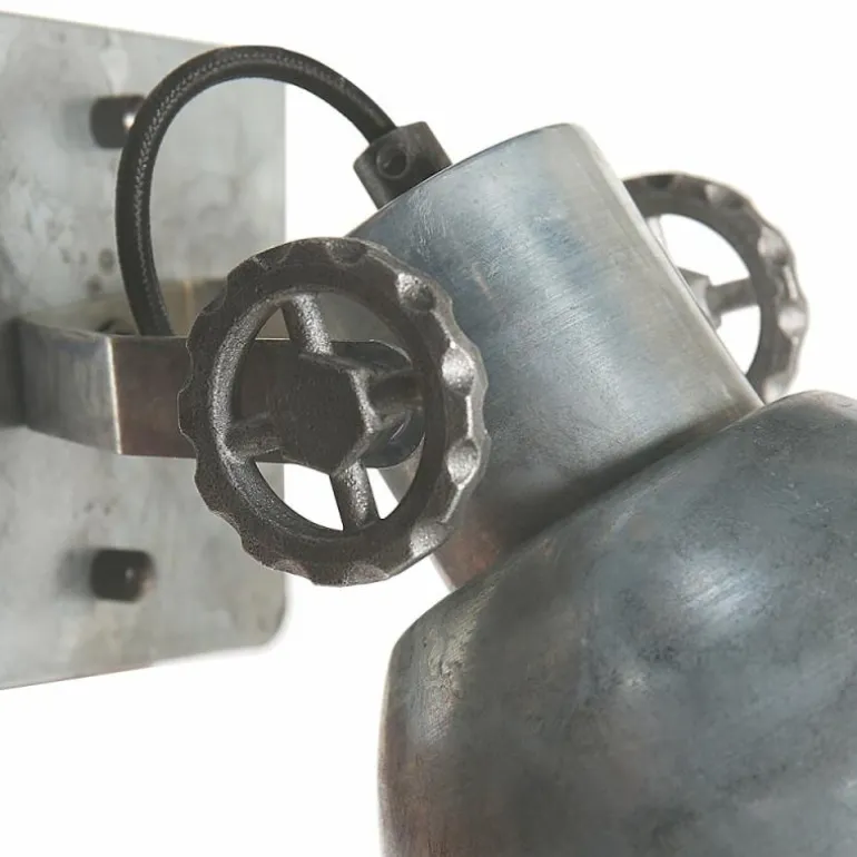 Gearmetal Applique murale, Spot mural Luminaires Steinhauer Argent Oxydé, 1 lumière