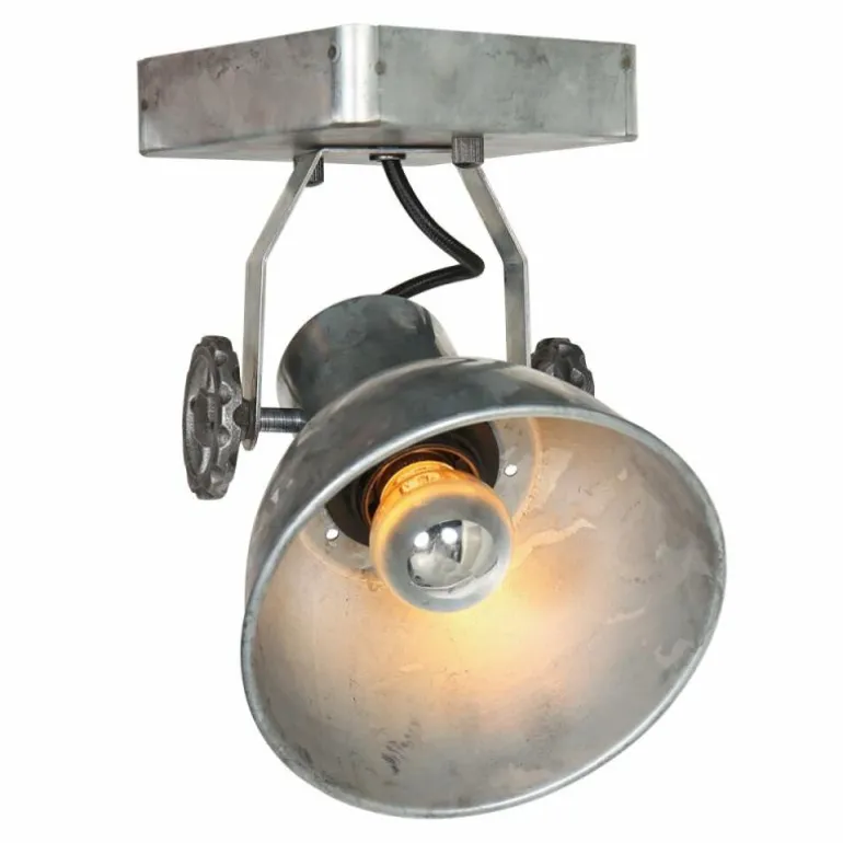 Gearmetal Applique murale, Spot mural Luminaires Steinhauer Argent Oxydé, 1 lumière