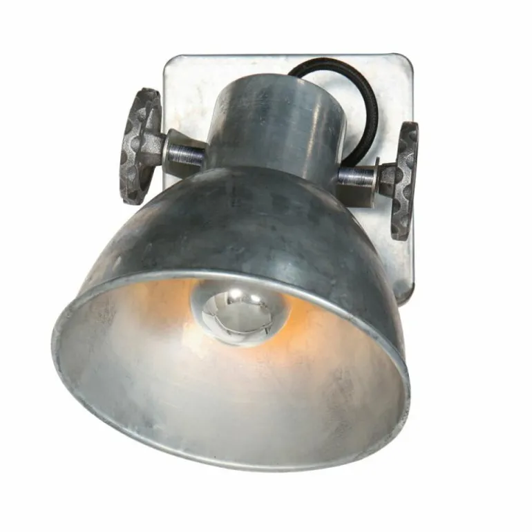 Gearmetal Applique murale, Spot mural Luminaires Steinhauer Argent Oxydé, 1 lumière