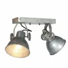 Gearmetal Plafonnier, Spot de plafond Luminaires Steinhauer Argent Oxydé, 2 lumières
