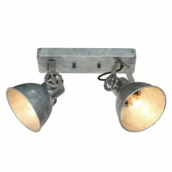 Gearmetal Plafonnier, Spot de plafond Luminaires Steinhauer Argent Oxydé, 2 lumières
