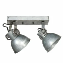 Gearmetal Plafonnier, Spot de plafond Luminaires Steinhauer Argent Oxydé, 2 lumières