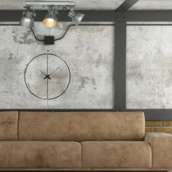 Gearmetal Plafonnier, Spot de plafond Luminaires Steinhauer Argent Oxydé, 3 lumières