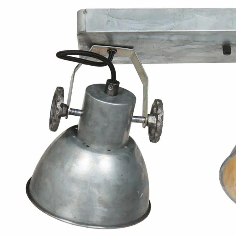 Gearmetal Plafonnier, Spot de plafond Luminaires Steinhauer Argent Oxydé, 3 lumières