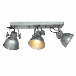 Gearmetal Plafonnier, Spot de plafond Luminaires Steinhauer Argent Oxydé, 3 lumières