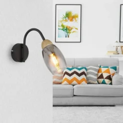 GERLY Applique murale Luminaires Globo Lighting Noir, 1 lumière