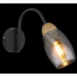 GERLY Applique murale Luminaires Globo Lighting Noir, 1 lumière