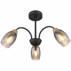 GERLY Plafonnier Luminaires Globo Lighting Noir, 3 lumières