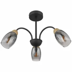 GERLY Plafonnier Luminaires Globo Lighting Noir, 3 lumières