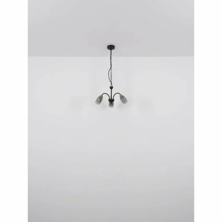 GERLY Plafonnier Luminaires Globo Lighting Noir, 3 lumières