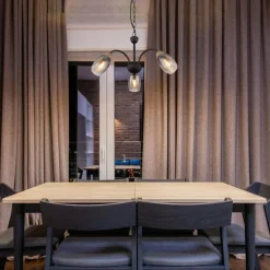 GERLY Suspension Luminaires Globo Lighting Noir, 3 lumières