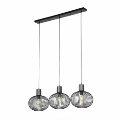 GILA Suspension Luminaires Trio Noir, 3 lumières