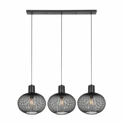 GILA Suspension Luminaires Trio Noir, 3 lumières