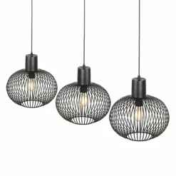 GILA Suspension Luminaires Trio Noir, 3 lumières