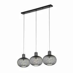 GILA Suspension Luminaires Trio Noir, 3 lumières