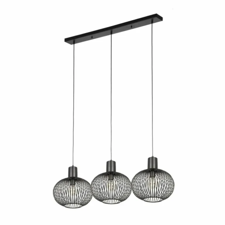 GILA Suspension Luminaires Trio Noir, 3 lumières