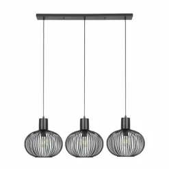 GILA Suspension Luminaires Trio Noir, 3 lumières