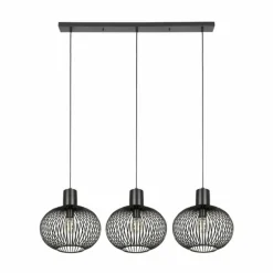 GILA Suspension Luminaires Trio Noir, 3 lumières