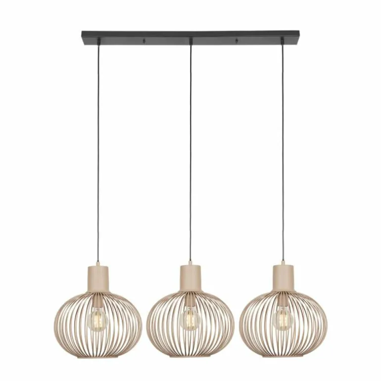 GILA Suspension Luminaires Trio Beige, 3 lumières