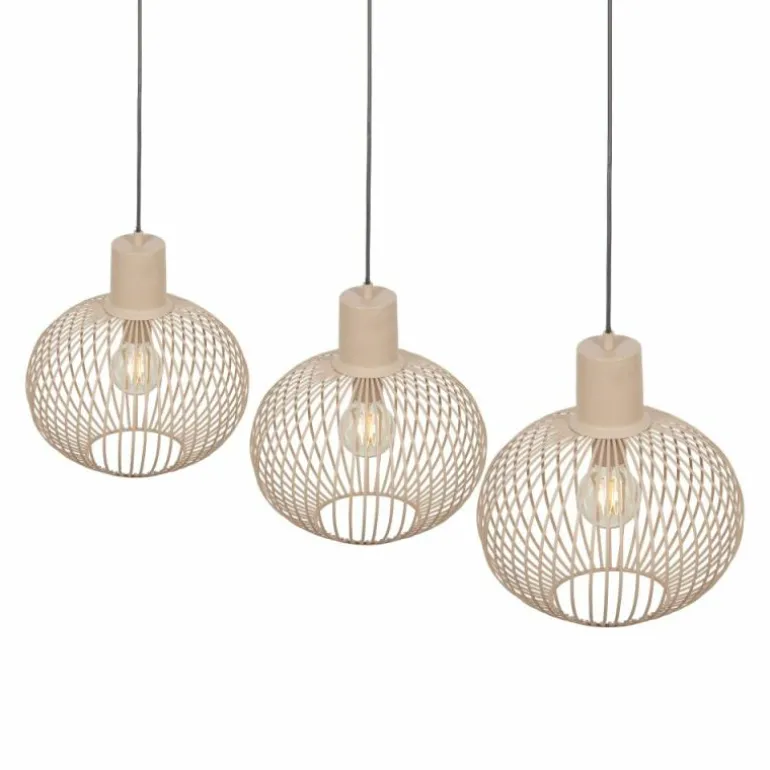 GILA Suspension Luminaires Trio Beige, 3 lumières