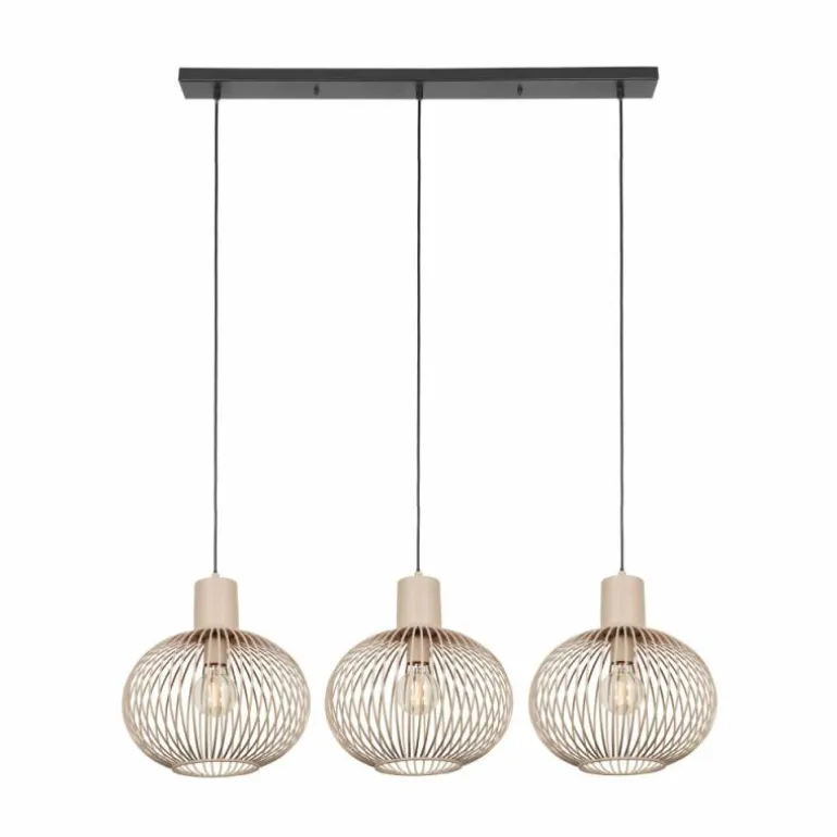GILA Suspension Luminaires Trio Beige, 3 lumières