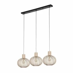 GILA Suspension Luminaires Trio Beige, 3 lumières