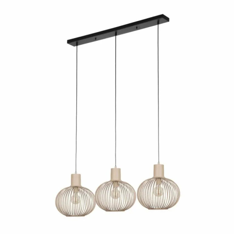 GILA Suspension Luminaires Trio Beige, 3 lumières