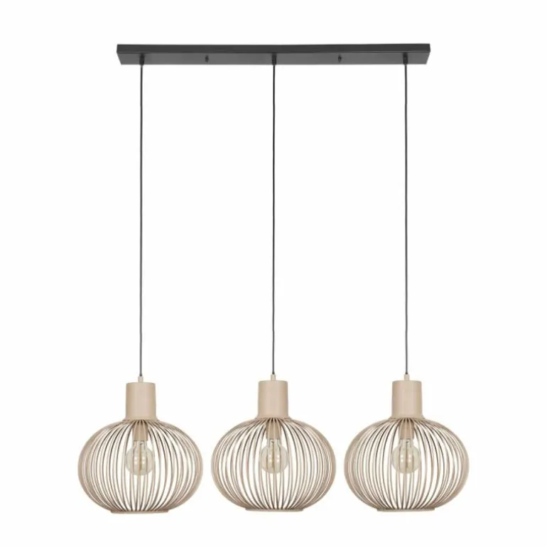GILA Suspension Luminaires Trio Beige, 3 lumières