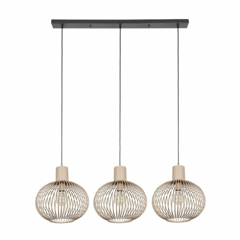 GILA Suspension Luminaires Trio Beige, 3 lumières