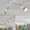 Gjedso Plafonnier, Spot de plafond LED Chrome, Blanc, 2 lumières