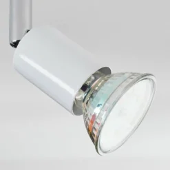 Gjedso Plafonnier, Spot de plafond LED Chrome, Blanc, 2 lumières