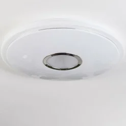 Gjevninge Plafonnier LED Argenté, Blanc, 1 lumière, Télécommandes